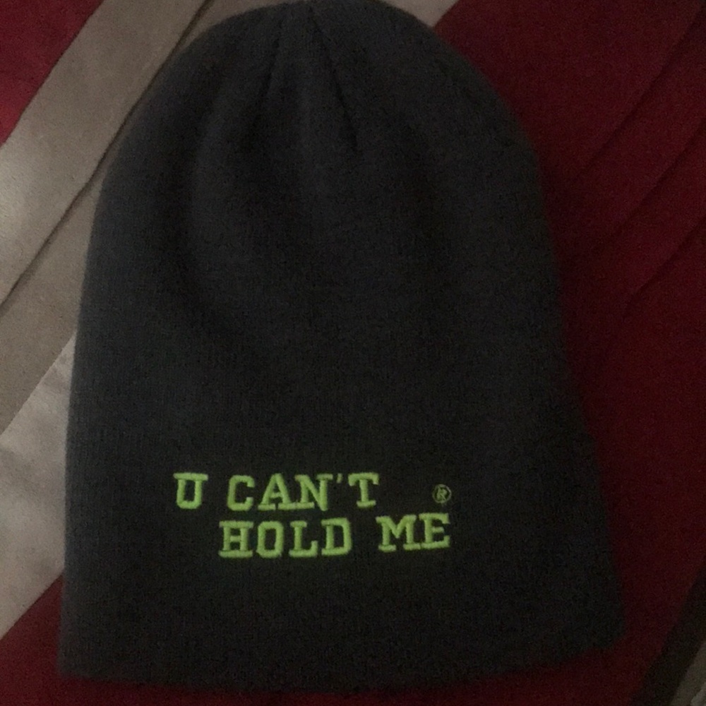 Gray with Light green letters.